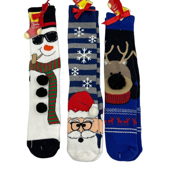Holiday Unisex Themed Tall Sock Bundle of 3 - Picture 1 of 2
